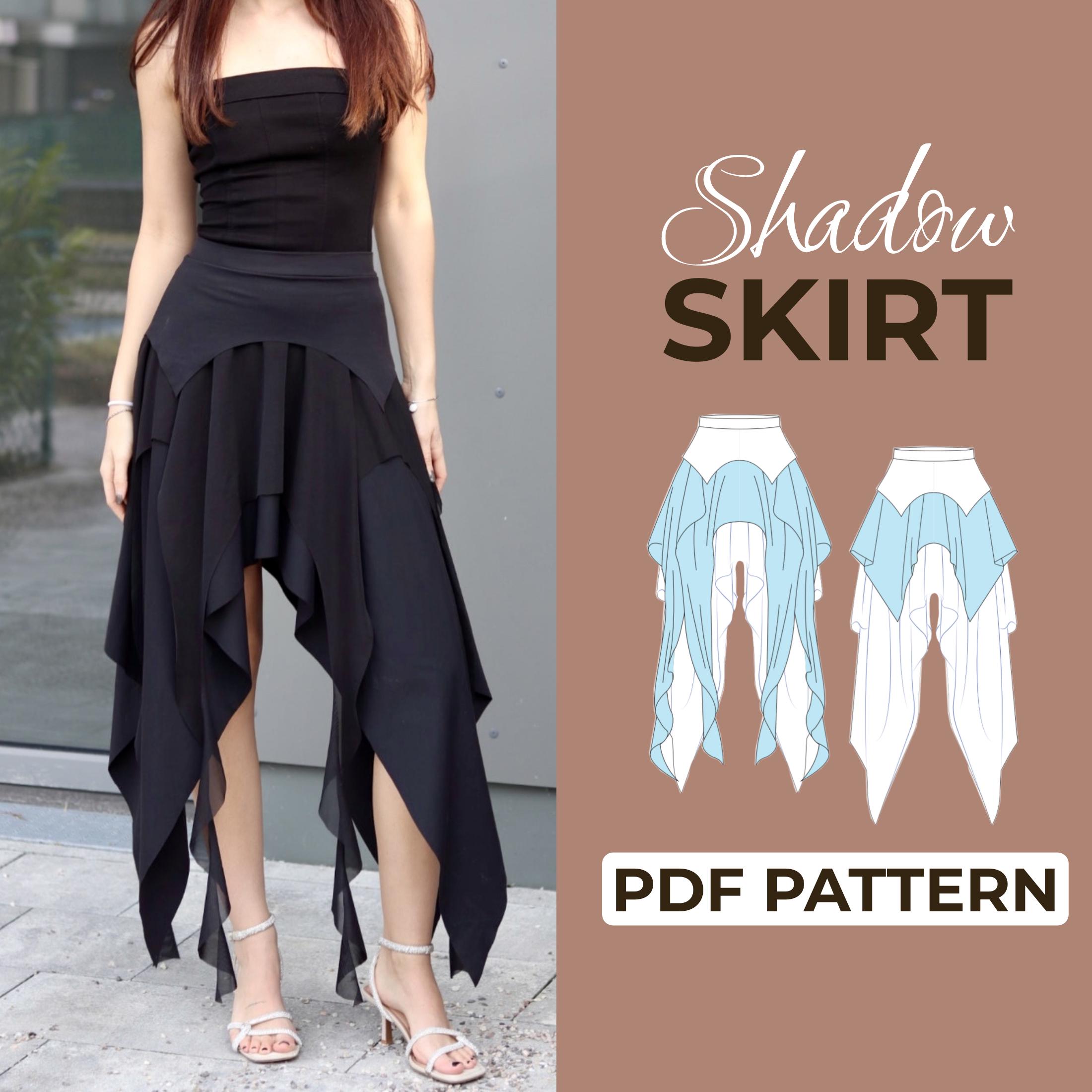 Asymmetrical Midi Dress Pattern - Etsy