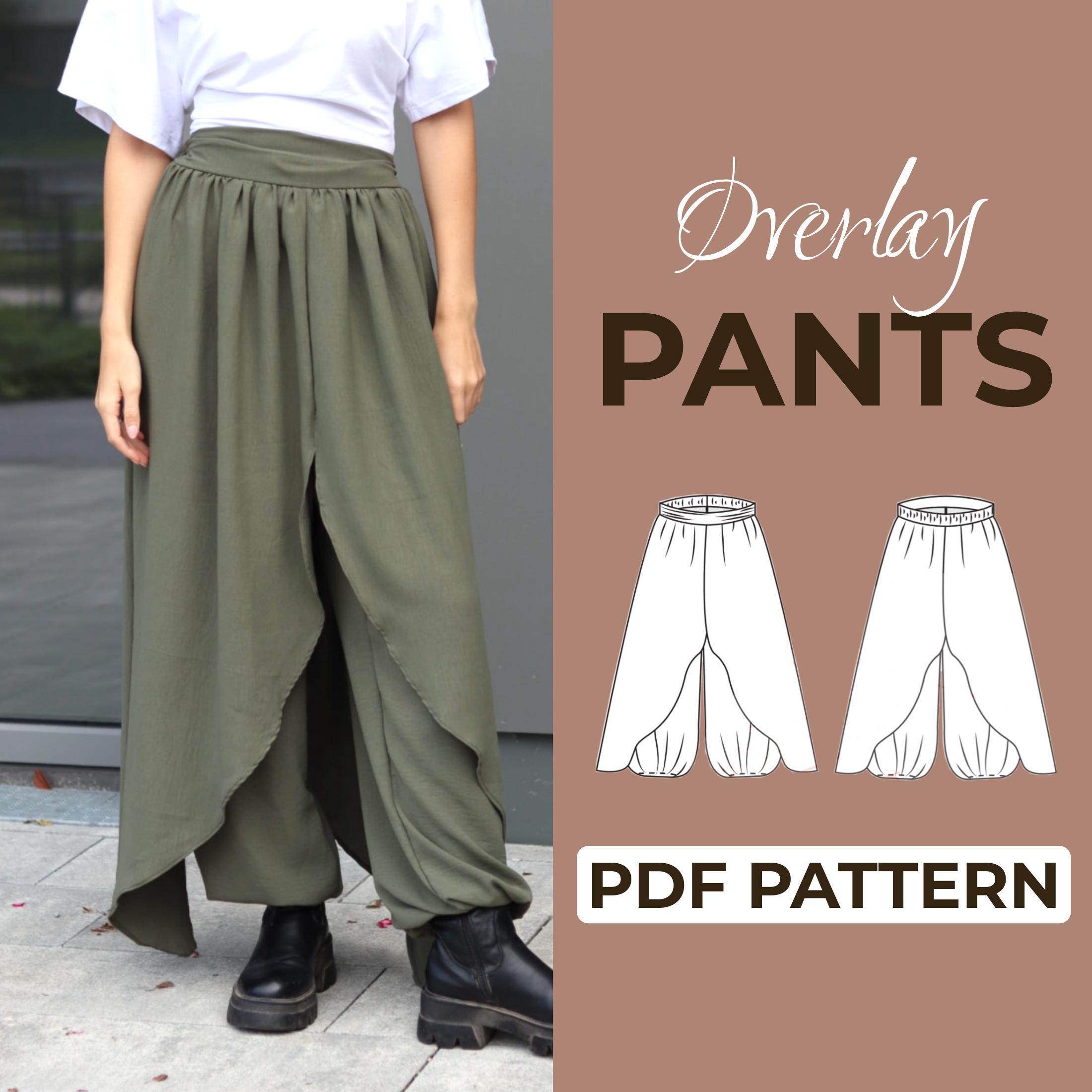 ★a★ 様 SETUPEXE SKIRT PANTS Overlay Skirt Pants Sewing Pattern | Hippie Costume | Easy