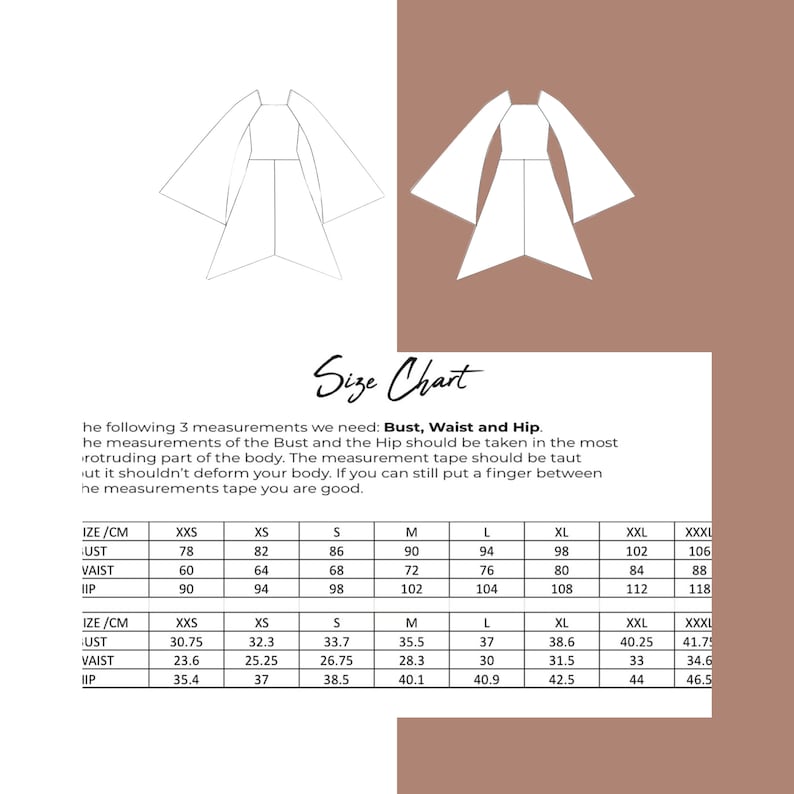 Fairy Dress + Underbust Corset Sewing Pattern + Detailed Illustration Instruction, Medieval Fantasy Dress, XXS - XXXL, A0, A4 & US-Letter image 4
