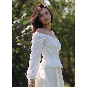 Ruffle Top Sewing Pattern | off Shoulder Peasant Blouse | Pattern ...