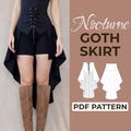High Low Skirt Sewing Pattern | Lace Up Victorian Skirt | Pattern + Detailed Illustrated Instruction | XXS - 7XL | A0, A4 & US-Letter product logo