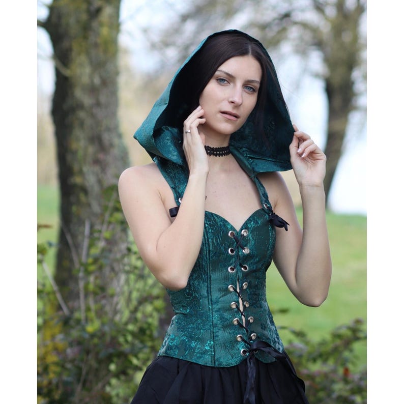 Hooded Bustier Top Sewing Pattern | Ren Faire Corset Pattern | Pattern + Detailed Illustrated Instruction | XXS - 7XL | A0, A4 & US-Letter image 6