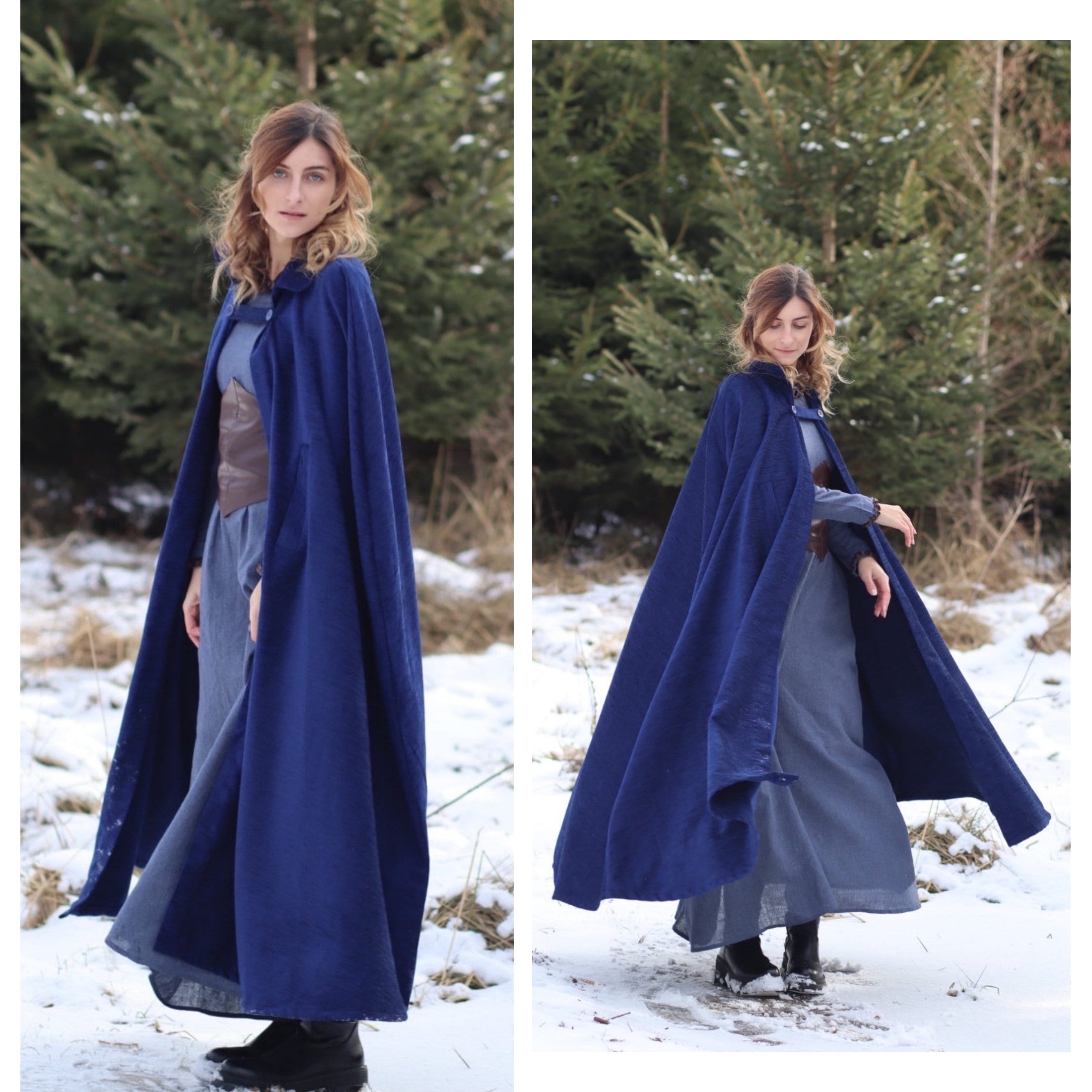 Green leaf pattern cloak（ロングマント） レディース