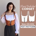 Underbust Corset Sewing Pattern | Cottagecore Corset Pattern | Pattern + Detailed Illustration Instruction | XXS - XXXL | A0, A4 & US-Letter