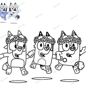 Bluey the Sign Coloring Pages - Etsy