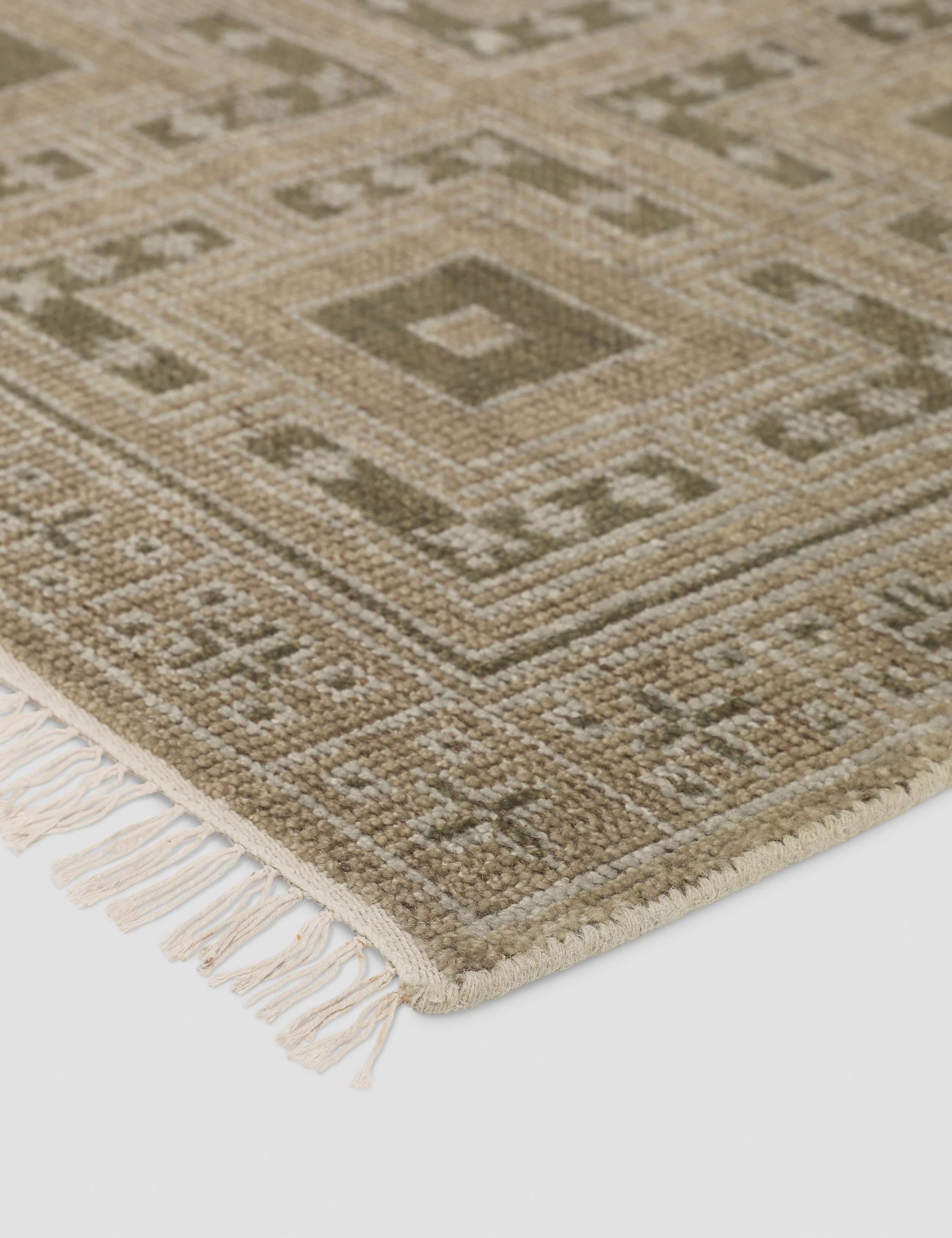 Delina Handmade Knotted Woolen Area Rug For Bedroom Livingroom Office Oriental Rug