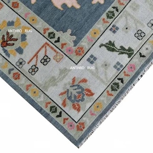 Tali Greay Modern Oushak Handmade Knotted Woolen Area Rug For Bedroom Livingroom Office Oriental Rug