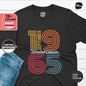 1965 Limited Edition, Retro 60th Birthday Shirt, 1965 Birthday Gift, Made in Shirt, Sixties Bday For Him, Vintage Shirts, 60th Funny TShirt