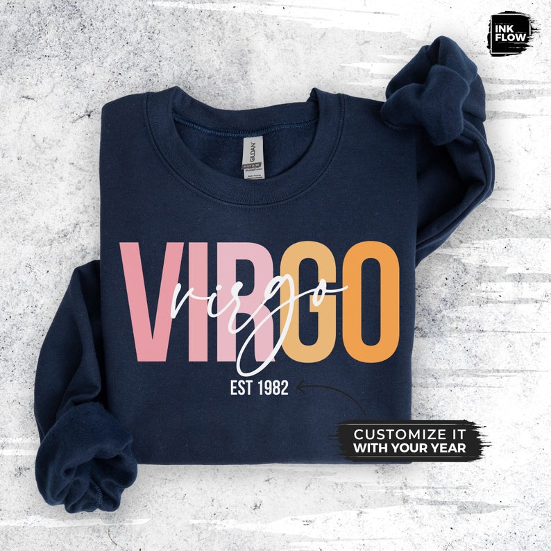 Custom Virgo Sweatshirt Birthday Sweatshirt Crewneck Etsy