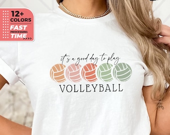 Es ist ein guter Tag, um Beachvolleyball-T-Shirt, Beachvolleyball-Geschenk für sie, Beachvolleyball-Hoodie, Rundhals-Shirt, Beachvolleyball-Mama, Beachvolleyball-T-Shirt zu spielen
