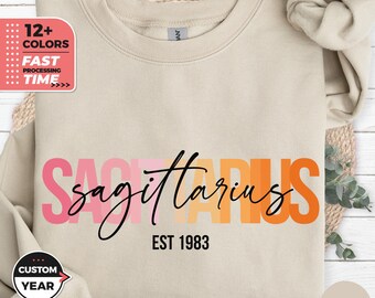 Custom Sagittarius Sweatshirt, Birthday Sweatshirt, December Birthday, Astrology Shirt Sagittarius, Sagittarius Birthday Gift, Crewneck