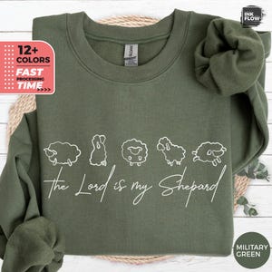 The Lord Is My Shepard Christian Sweatshirt, Psalm 23, Minimal Christian Sweater, Bible Verse Hoodie, Religious Sweater, Religious Gifts