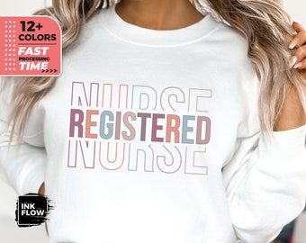 Registered Nurse Sweatshirt, Nurse Appreciation Gift, Nursing Student Sweater, Graduate Student Gift, Medical Professional Hoodie, Nurse Mom