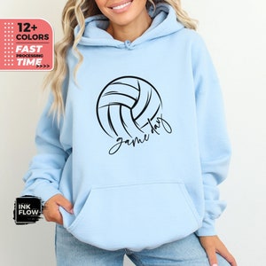 Game Day Volleyball Sweatshirt, Volleyball Gifts for Her, Volleyball Hoodie, Gift for Her, Crewneck Sweatshirt, Volleyball Mom, Game Day Tee