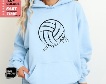 Spieltag Beachvolleyball-Sweatshirt, Beachvolleyball-Geschenk für sie, Beachvolleyball-Hoodie, Geschenk für sie, Rundhals-Sweatshirt, Spieltag-T-Shirt
