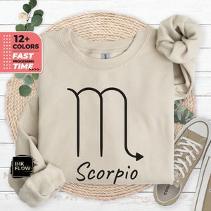 Scorpio Zodiac Sweatshirt, Birthday gift for Scorpio Women, November Birthday Sweater, Crewneck Top,  Astrology Scorpio Sweatshirt Gift
