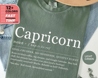 Komfort Colors® Astrologie Shirt, Lustiges Horoskop Geschenk für Sie, Steinbock Sternzeichen Definition T-Shirt