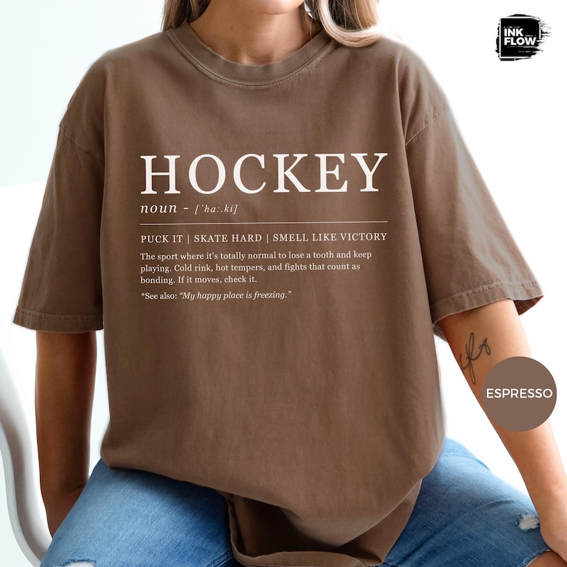 Lustiges Definition Hockey T-Shirt, Comfort Colors® Hockey Shirt für Spieler & Trainer, Sport TShirt, lustiges athletisches Shirt, Hockey-Liebhaber Geschenk Bild 6