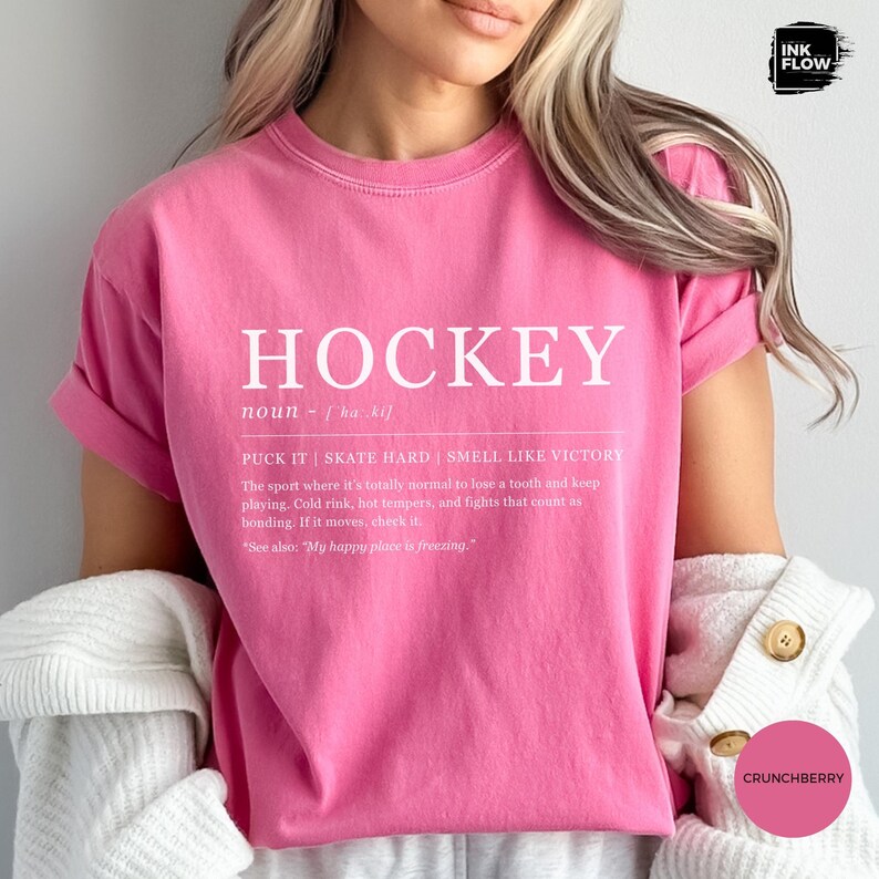 Lustiges Definition Hockey T-Shirt, Comfort Colors® Hockey Shirt für Spieler & Trainer, Sport TShirt, lustiges athletisches Shirt, Hockey-Liebhaber Geschenk Bild 2