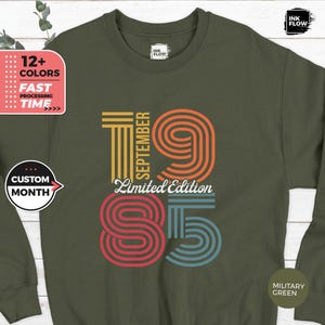 1985 Limited Edition, Retro 40th Birthday Sweatshirt, 1985 Birthday Gift, Made In Hoodie, Fourties Bday For Him, Vintage Sweater, Funny Top