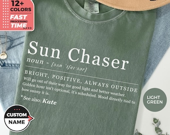 Sun Chaser Definition Comfort Colors T-Shirt – Summer Sunshine Aesthetic Tee