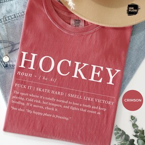Lustiges Definition Hockey T-Shirt, Comfort Colors® Hockey Shirt für Spieler & Trainer, Sport TShirt, lustiges athletisches Shirt, Hockey-Liebhaber Geschenk Bild 3