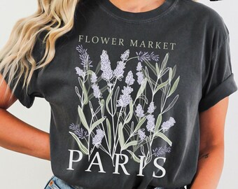 Débardeur Femme Fleuri - Top Bleu Ciel à Fleurs, Encolure V, Volants, Taille S (sans Marque)