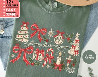 Je le louerai en toute saison - T-shirt Comfort Colors - T-shirt de Noël chrétien, Psaume 146:2 - T-shirt Foi