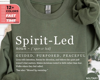 Spirit Led Definition Sweatshirt – Faith Based Christian Graphic Sweater