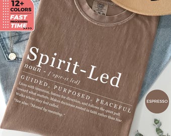 Spirit Led Definition Comfort Colors T-Shirt – Faith Based Christian Graphic Tee