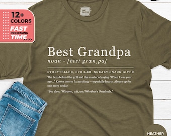 Najlepsza definicja dziadka T-shirt, zabawny prezent na dzień ojca dla dziadka, humorystyczny prezent dla dziadka od dziecka, koszulka dziadka, koszulka dziadka