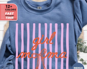 Felpa Girl Mama – Maglione retrò per mamma, felpa con cappuccio per la maternità, regalo per la mamma