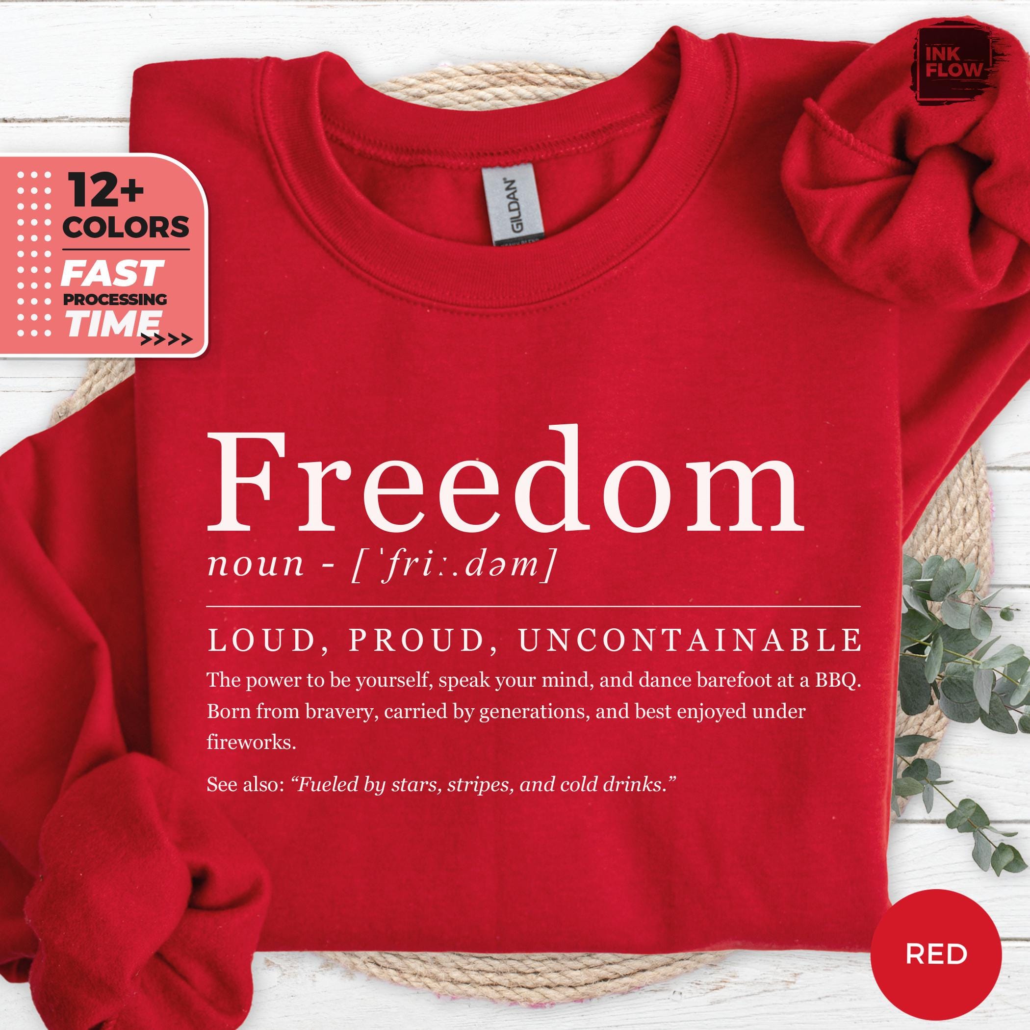 Hoodie heren Freedom opschrift sweatshirt met capuchon voor mannen