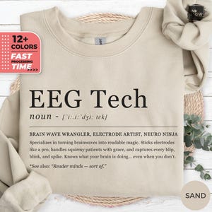 Rolig definition EEG Tech Sweatshirt, neurologi Tech Sweatshirt, EEG-hoodie för sjuksköterskor, hjärnvågs-tröja, present till neuroteknologer