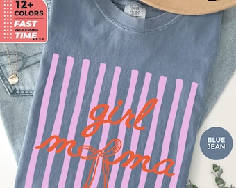 Maglietta Girl Mama Comfort Colors – T-shirt retrò per la mamma, maglietta carina per la maternità, regalo per la mamma