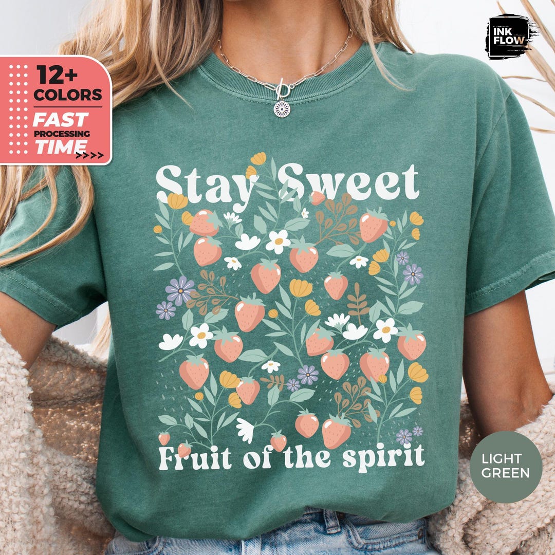 Fruit of the Spirit Shirt, Christian Faith Tee, Comfort Colors ...