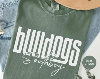 Camiseta personalizada de mascota escolar, camiseta Comfort Colors®, camiseta con el logotipo de la escuela, idea de regalo personalizada para la mascota del equipo, camiseta deportiva personalizada para la vuelta al cole