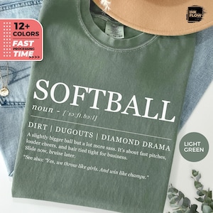 Lustiges Definition Softball T-Shirt, Comfort Colors® Softball Shirt für Spieler & Trainer, Sport TShirt, lustiges Athletik Shirt, Softball Liebhaber