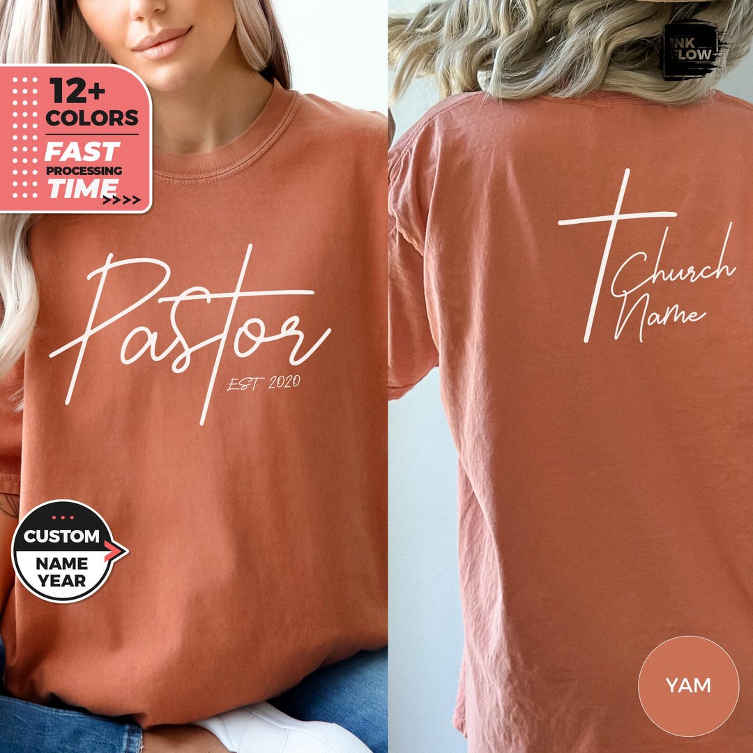 Custom Pastor Shirt, Personalized Pastor T-shirt, Comfort Colors ...