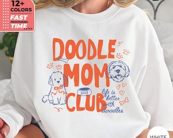 Doodle Mom Club Sweatshirt – Cute Dog Mom Graphic Aesthetic Sweater