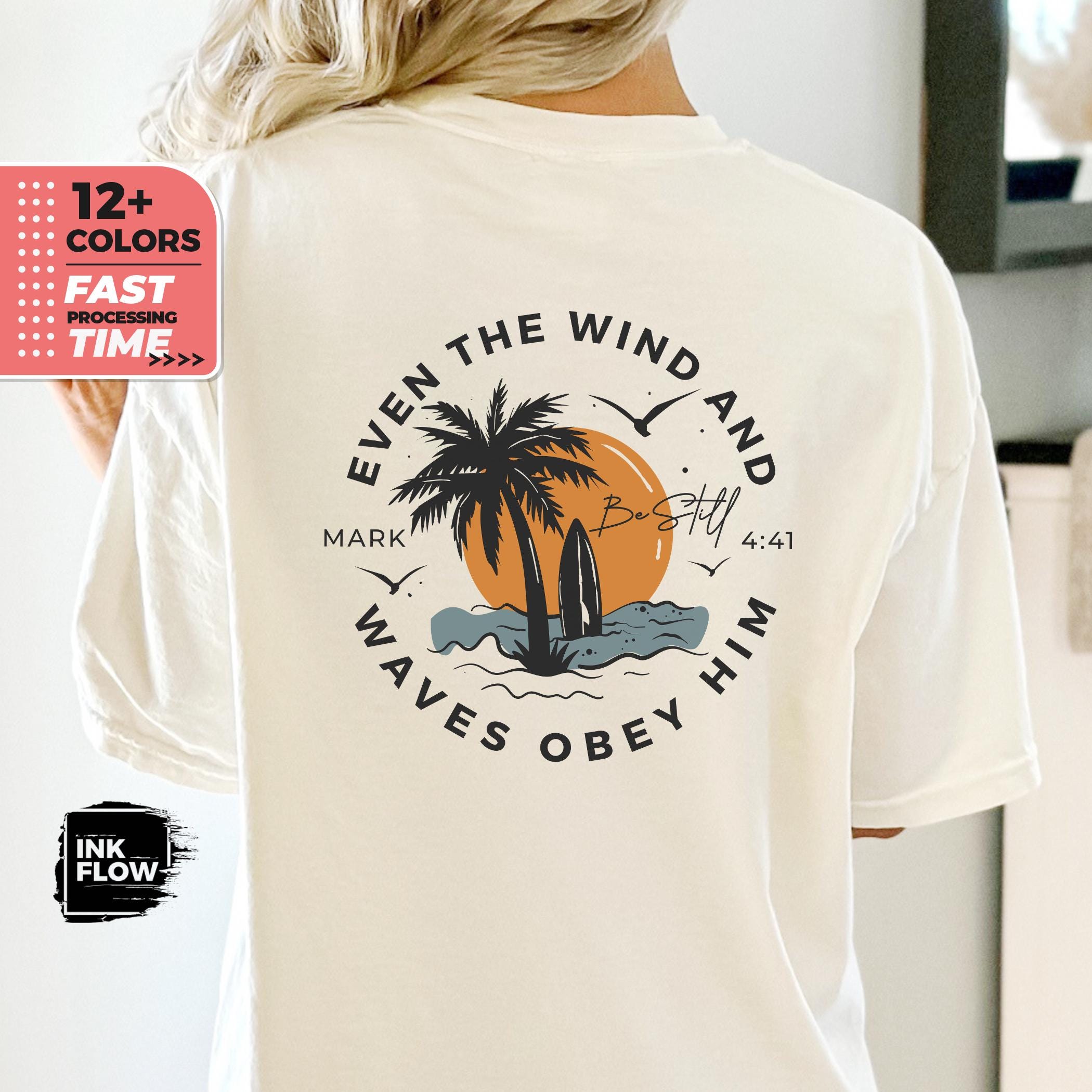 Be Still Shirt, Christian T-shirt, Mark 4:41 Tshirt, Religious Tee, Gift for Christians, Bible verse Tshirt, Bible Quote, Front Back Shirt