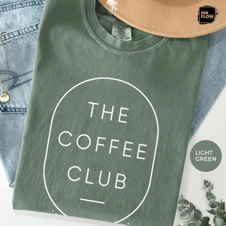 The Coffee Club Comfort Colors® Shirt, offizielles Mitglied T-Shirt, Kaffee Liebhaber T-Shirt, lustiges Kaffee Top, Koffein Süchtiger Geschenk, Kaffee Enthusiast Bild 2