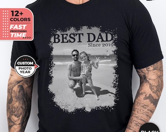Bester Papa Benutzerdefiniertes Foto-T-Shirt, personalisiertes Vatertagsgeschenk, benutzerdefiniertes T-Shirt mit Kinderfoto, Geschenk für ihn, Bild-Shirt für Papa, Vatertag