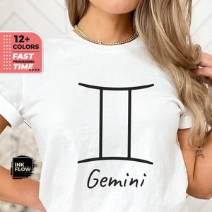Zwillinge Sternzeichen T-Shirt, Geburtstagsgeschenk für Zwillinge Frauen, Mai Juni Geburtstag Pullover, Rundhalsausschnitt Top, Astrologie Zwillinge T-Shirt Geschenk, Geschenk für Sie