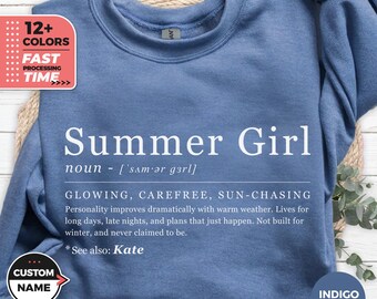 Summer Girl Definition Sweatshirt – Sunshine Lifestyle Personalized Name Sweater