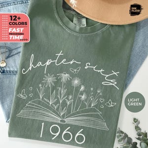 Chapter Sixty Shirt, 60th Birthday Gift, Floral Book T-Shirt, Comfort Colors