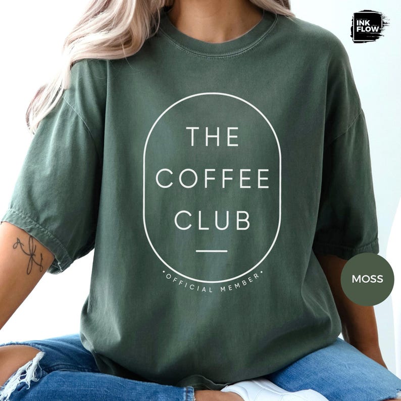 The Coffee Club Comfort Colors® Shirt, offizielles Mitglied T-Shirt, Kaffee Liebhaber T-Shirt, lustiges Kaffee Top, Koffein Süchtiger Geschenk, Kaffee Enthusiast Bild 5