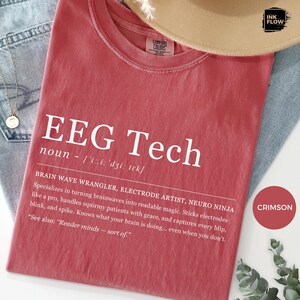 Funny Definition EEG Tech T-Shirt, Comfort Colors® Neurology Tech Tee, EEG TShirt for Nurses, Brain Waves Shirt, Gift for Neuro Technologist image 4