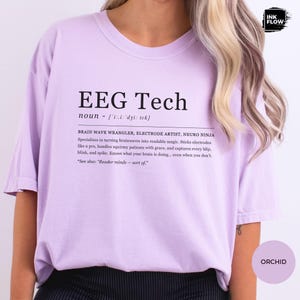 Funny Definition EEG Tech T-Shirt, Comfort Colors® Neurology Tech Tee, EEG TShirt for Nurses, Brain Waves Shirt, Gift for Neuro Technologist image 2