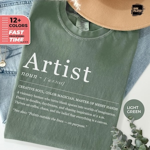 Funny Definition Artist T-Shirt, Creative Soul TShirt, Painter Gift Idea, 100% Cotton S-3XL Comfort Colors® Shirt, Artist Graphic T-Shirt image 1